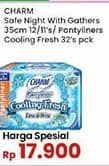 Promo Harga Charm Safe Night/Cooling Fresh Pantyliner  - Indomaret