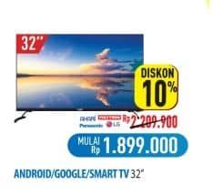 Promo Harga AKARI/POLYTRON/PANASONIC/LG Android/Google/Smart TV 32 Inch  - Hypermart