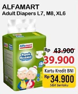 Promo Harga Alfamart Adult Diapers L7, XL6, M8 6 pcs - Alfamart