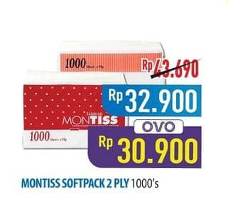 Promo Harga Montiss Facial Tissue 1000 sheet - Hypermart