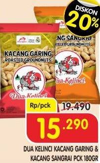 Promo Harga DUA KELINCI Kacang Garing Original, Sangrai 180 gr - Superindo