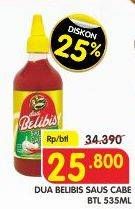 Promo Harga DUA BELIBIS Saus Cabe 535 ml - Superindo