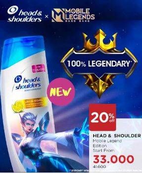 Promo Harga Head & Shoulders Shampoo Cool Menthol Edisi Mobile Legend 160 ml - Watsons