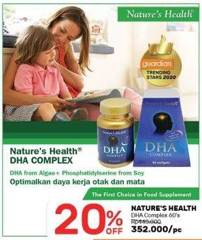 Promo Harga NATURES HEALTH DHA Complex 60 pcs - Guardian