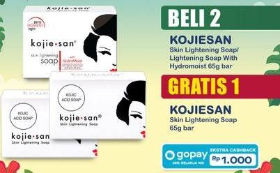 Promo Harga Kojie San Skin Lightening Soap Wth HydroMoist, Kojic Acid Soap 65 gr - Indomaret