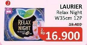 Promo Harga Laurier Relax Night 35cm 12 pcs - Alfamidi