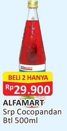Promo Harga ALFAMART Syrup Cocopandan per 2 botol 500 ml - Alfamart