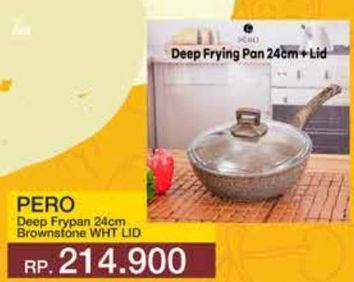 Promo Harga Pero Deep Fry Pan 24cm + Lid  - Yogya