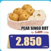 Promo Harga Pear Singo RRT per 100 gr - Hari Hari