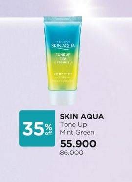Promo Harga Skin Aqua Tone Up UV Essence Green 40 gr - Watsons