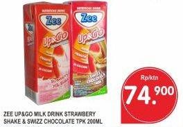 Promo Harga ZEE Up & Go UHT Strawberry, Chocolate 24 pcs - Superindo