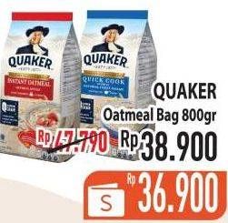 Promo Harga QUAKER Oatmeal Instant, Quick Cooking 800 gr - Hypermart