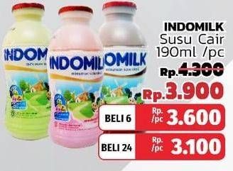 Promo Harga INDOMILK Susu Cair Botol 190 ml - LotteMart