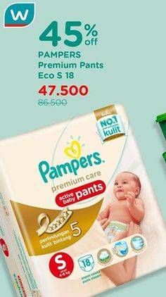 Promo Harga Pampers Premium Care Active Baby Pants S18  - Watsons