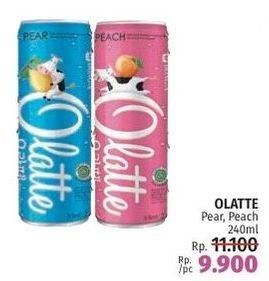 Promo Harga Olatte Drink Peach, Pear 240 ml - LotteMart