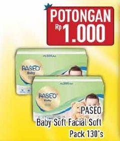 Promo Harga PASEO Baby Pure Soft 130 pcs - Hypermart