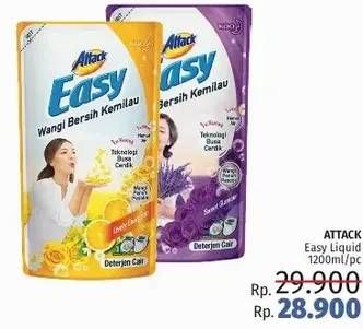 Promo Harga ATTACK Easy Detergent Liquid All Variants 1200 ml - LotteMart