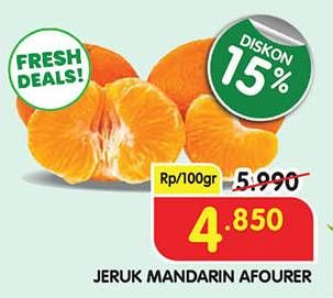 Promo Harga Jeruk Afourer Mandarin per 100 gr - Superindo