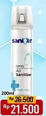 Promo Harga SANITER Fabric Disinfectant Spray 200 ml - Alfamart