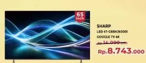 Promo Harga Sharp 4T-C65HJ6000I 65 inch 4K Frameless Google TV  - Yogya