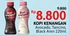 Promo Harga Kopi Kenangan Ready to Drink Avocuddle, Mantancino, Black Aren 220 ml - Alfamidi