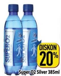 Promo Harga Super O2 Silver Oxygenated Drinking Water 385 ml - Hypermart