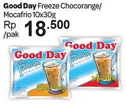 Promo Harga Good Day Coffee Freeze Chocorange, Mocafrio per 10 pcs 30 gr - Carrefour