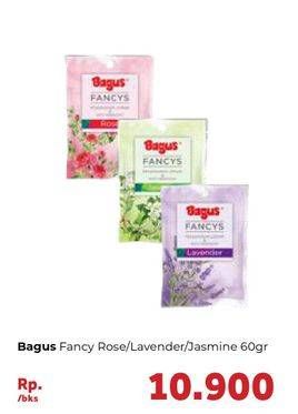 Promo Harga BAGUS FANCYS Pengharum Lemari Jasmine, Lavender, Rose 60 gr - Carrefour