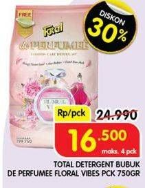 Promo Harga Total Detergent Powder de Perfumee 750 gr - Superindo