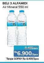 Promo Harga ALFAMIDI Air Mineral per 3 botol 550 ml - Alfamidi
