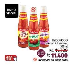 Promo Harga Indofood Sambal All Variants 335 ml - LotteMart