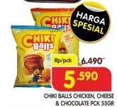 Promo Harga CHIKI BALLS Chicken Snack Chicken, Crafty Cheese, Coklat 55 gr - Superindo