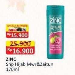 Promo Harga ZINC Shampoo Hijab Active Perawatan Rambut Rontok 170 ml - Alfamart