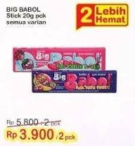 Promo Harga BIG BABOL Candy Gum All Variants per 2 pcs 20 gr - Indomaret