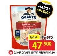 Promo Harga Quaker Oatmeal Merah 1200 gr - Superindo