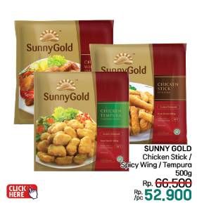 Promo Harga Sunny Gold Chicken Stick/Spicy Wing/Tempura  - LotteMart