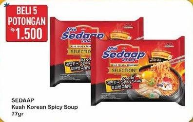 Promo Harga SEDAAP Korean Spicy Soup per 5 pcs 77 gr - Hypermart