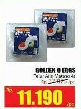 Promo Harga Golden Q Egg Telur Asin Matang 4 pcs - Hari Hari