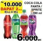 Promo Harga COCA COLA Minuman Soda per 2 pet 390 ml - Giant