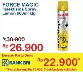 Promo Harga FORCE MAGIC Insektisida Spray Lemon 600 ml - Indomaret