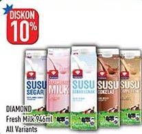 Promo Harga DIAMOND Fresh Milk All Variants 946 ml - Hypermart