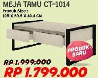 Promo Harga Coffee Table CT-1014 W. 108 X D. 59.5 X H. 40.4 CM  - COURTS