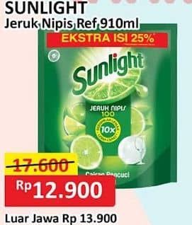 Promo Harga Sunlight Pencuci Piring Jeruk Nipis 100 910 ml - Alfamart