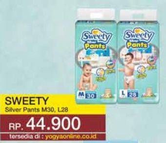 Promo Harga Sweety Silver Pants L28, M30 28 pcs - Yogya