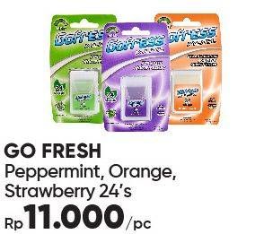Promo Harga GO FRESS Refreshing Oral Care Strips Peppermint, Orange Mint, Strawberry 24 pcs - Guardian