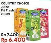 Promo Harga Country Choice Fit Fresh Juice Guardian Red, Optimist Orange, Purify Green 250 ml - Indomaret