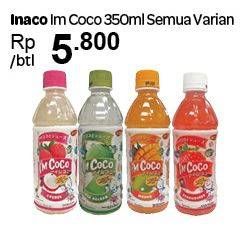 Promo Harga INACO Im Coco Drink All Variants 350 ml - Carrefour