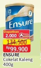 Promo Harga ENSURE Nutrition Powder FOS Cokelat 400 gr - Alfamart