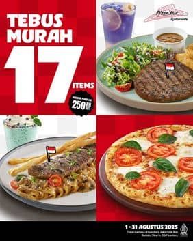 Promo Harga Tebus Murah 17 Items  - Pizza Hut