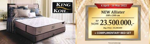 Promo Harga KING KOIL New Allister Kasur 180x200cm  - COURTS